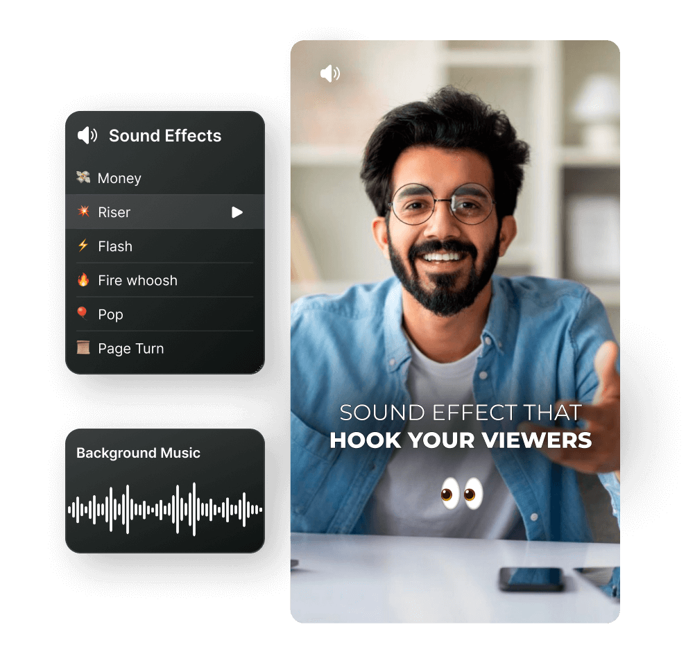 Add Sound Effect and Backgound Music that hook your audience